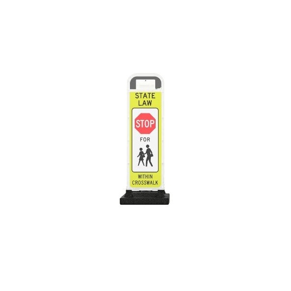 Replacement Insert Panel Pair, STOP FOR PEDESTRIANS Crosswalk Sign, School Zone, PR